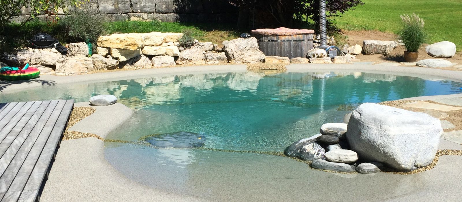 piscine privée avec plage