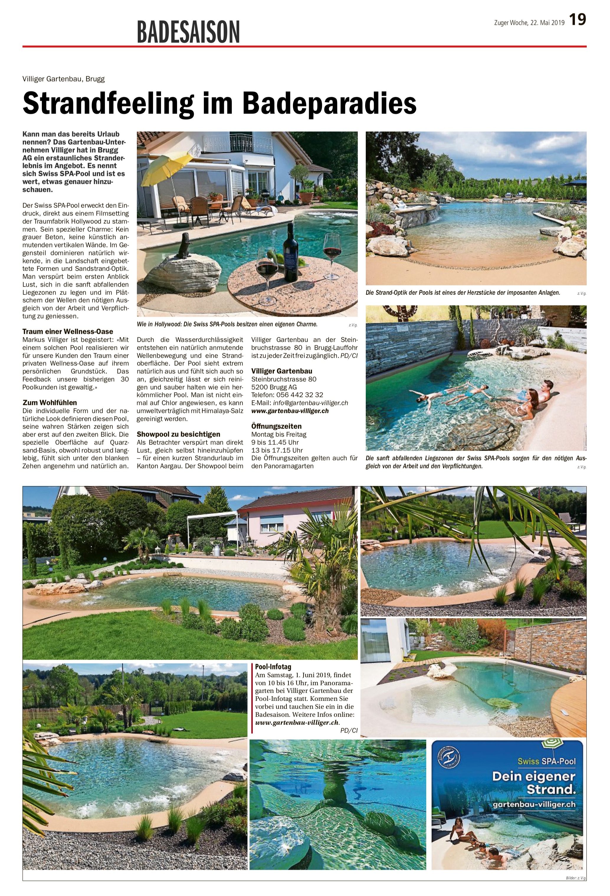 Kann man das bereits Urlaub nennen? – Zuger Woche: Swiss SPA Pool